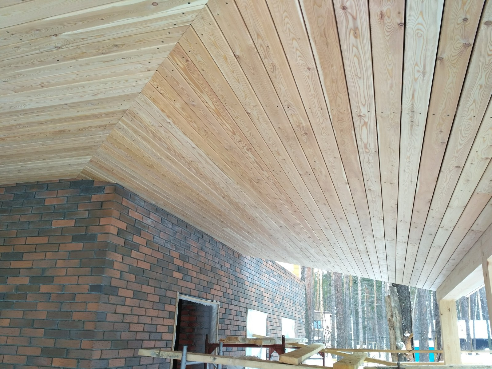 Гибкая черепица, дом из клееного бруса