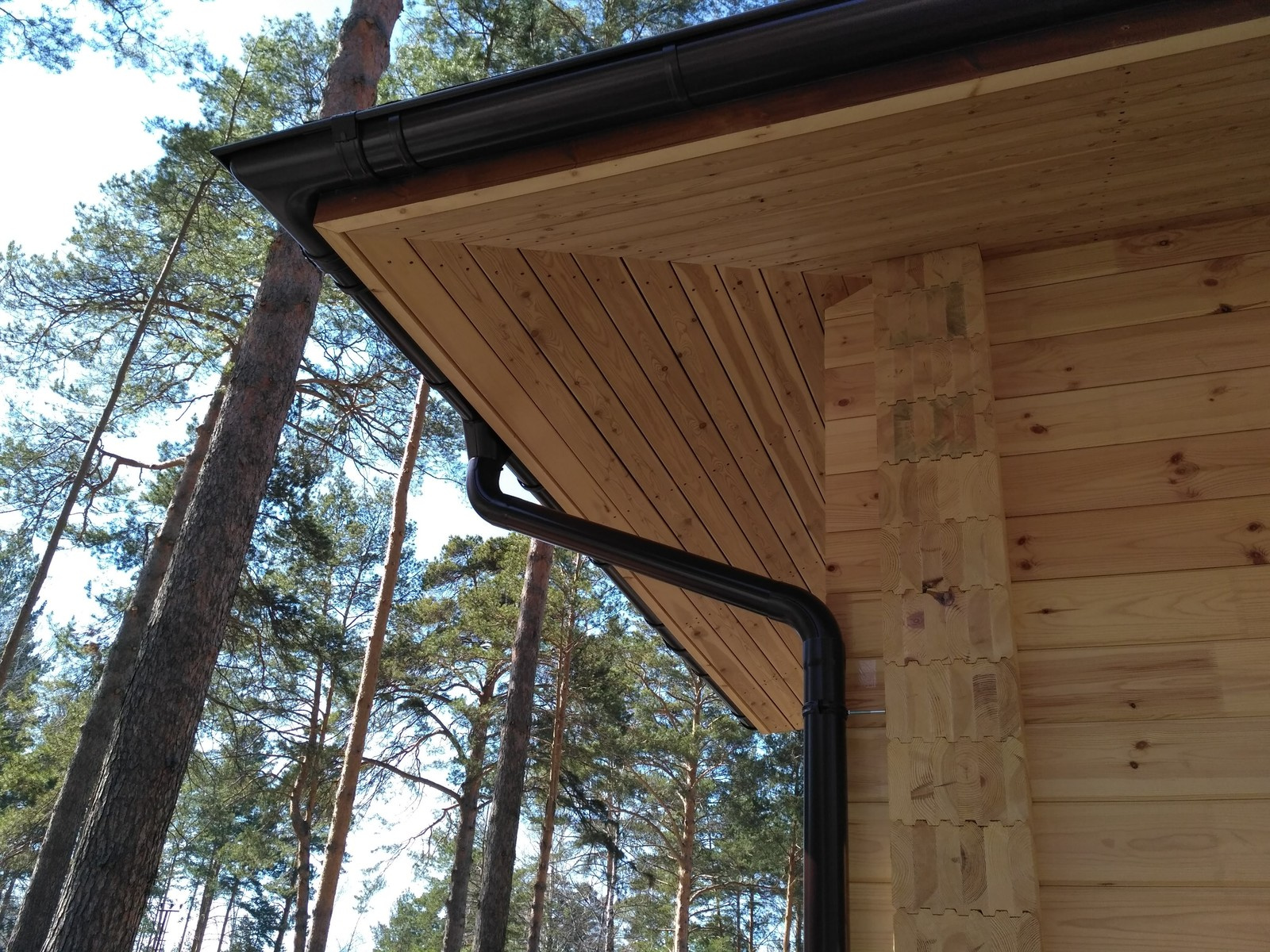 Гибкая черепица, дом из клееного бруса