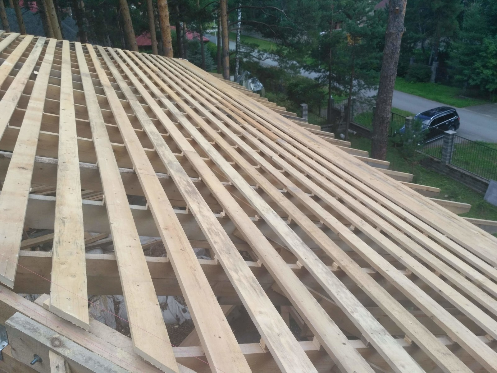 фальцевая кровля, реконструкция частного дома