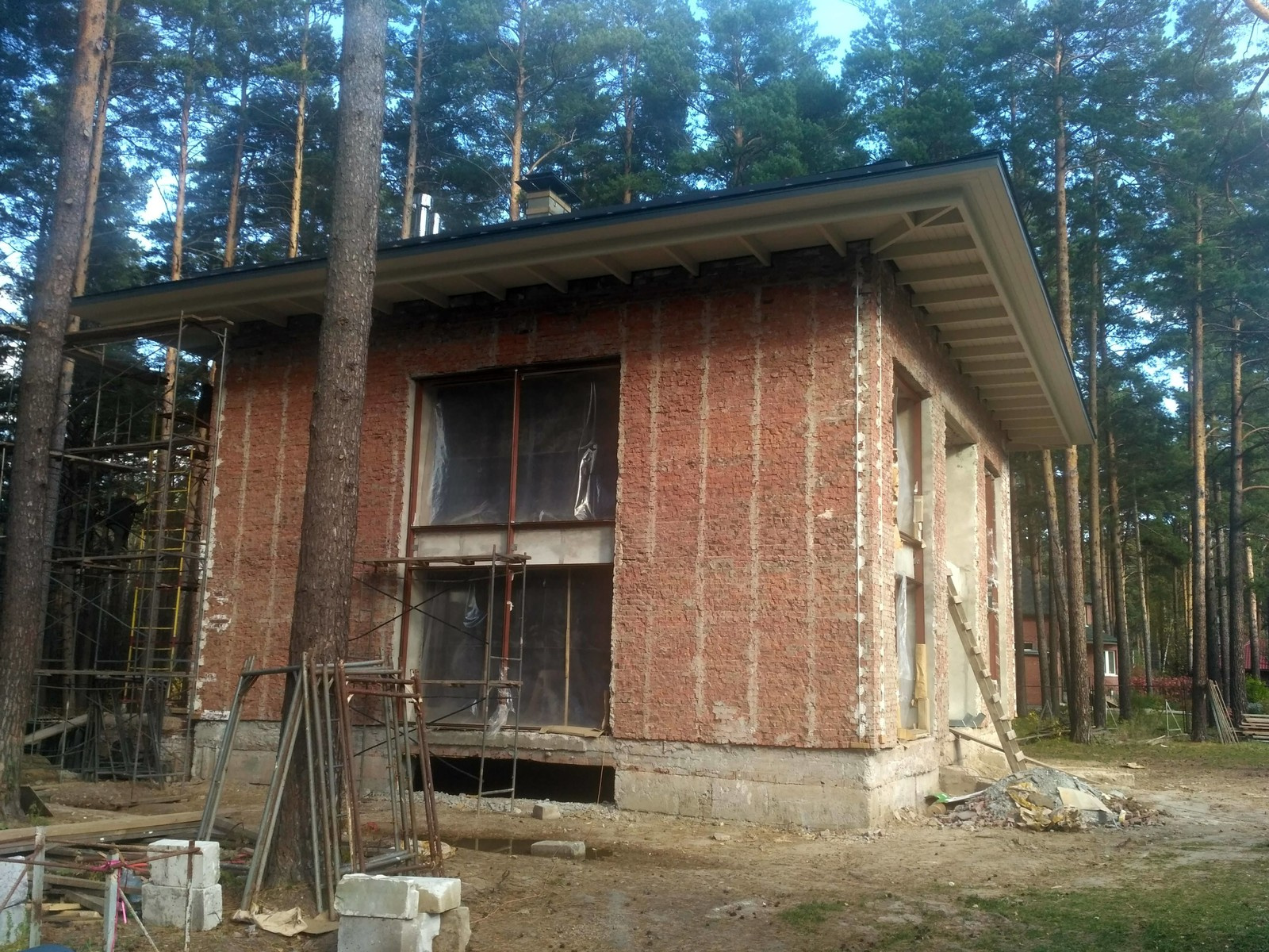 фальцевая кровля, реконструкция частного дома