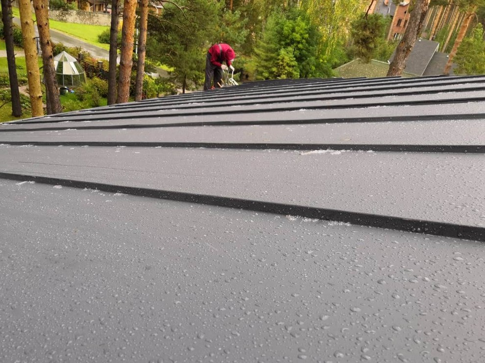 фальцевая кровля, реконструкция частного дома