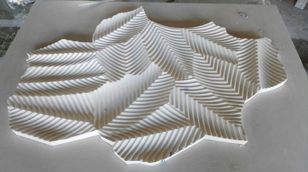Создание и монтаж 3D панели "Листья"