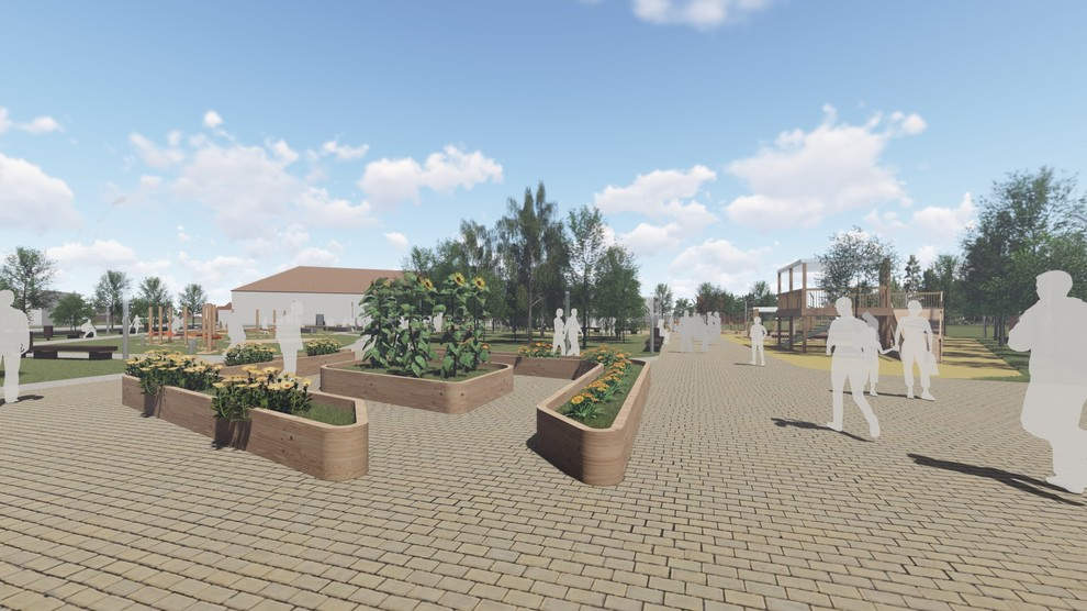 Организация зеленых пространств, ул. Шиллера, Тюмень