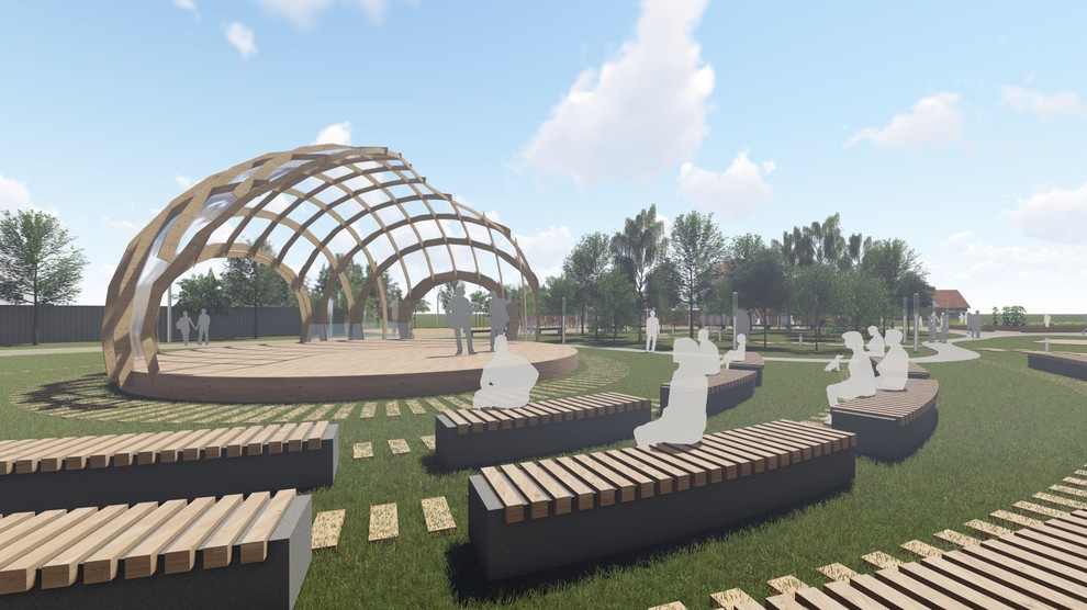 Организация зеленых пространств, ул. Шиллера, Тюмень