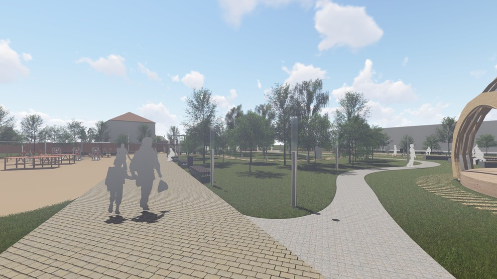 Организация зеленых пространств, ул. Шиллера, Тюмень