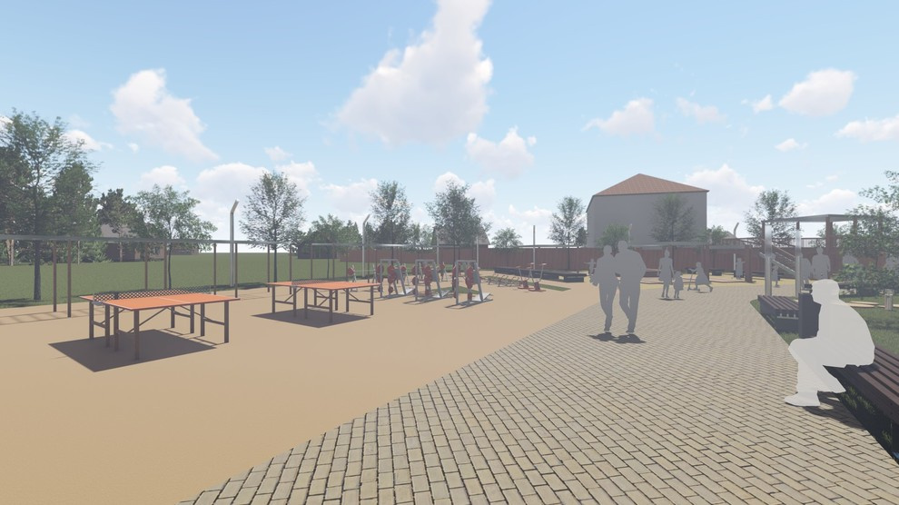 Организация зеленых пространств, ул. Шиллера, Тюмень