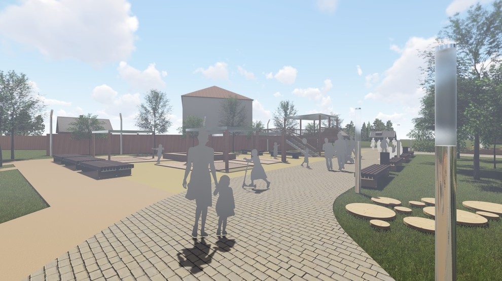 Организация зеленых пространств, ул. Шиллера, Тюмень