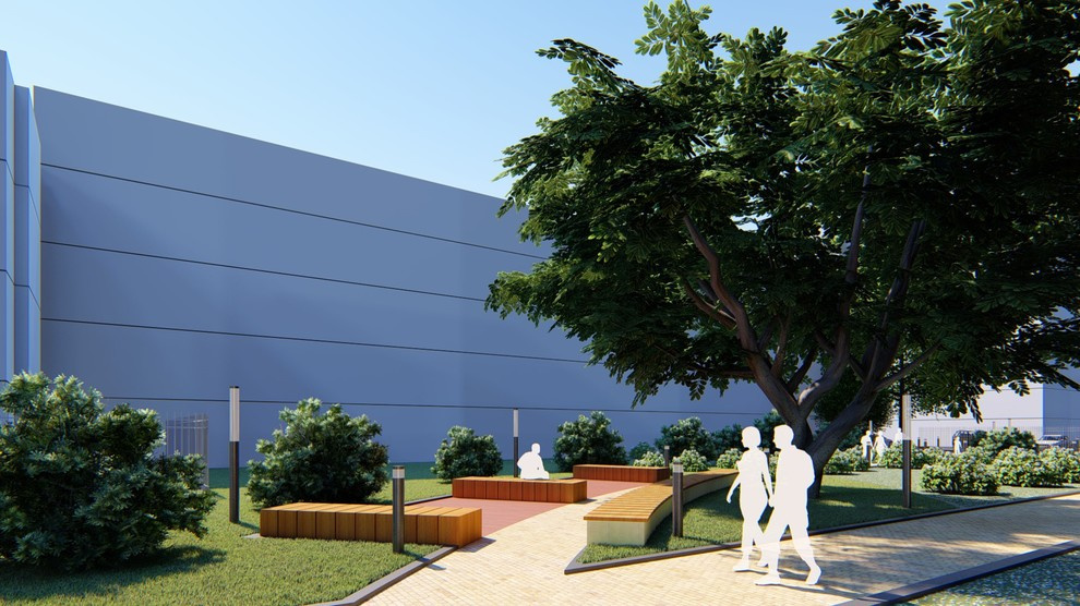 Организация зеленых пространств, ул. Шиллера, Тюмень