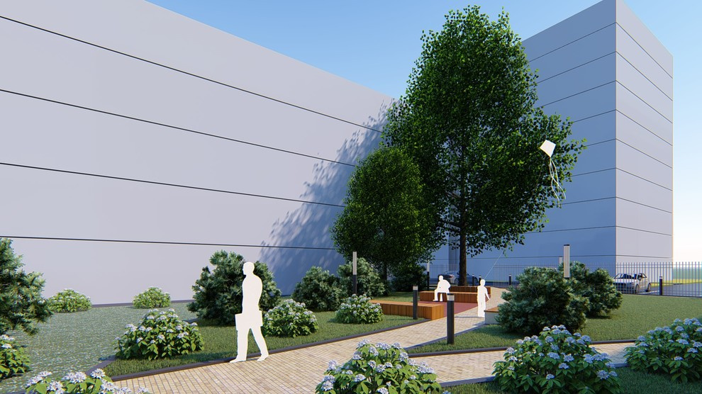 Организация зеленых пространств, ул. Шиллера, Тюмень