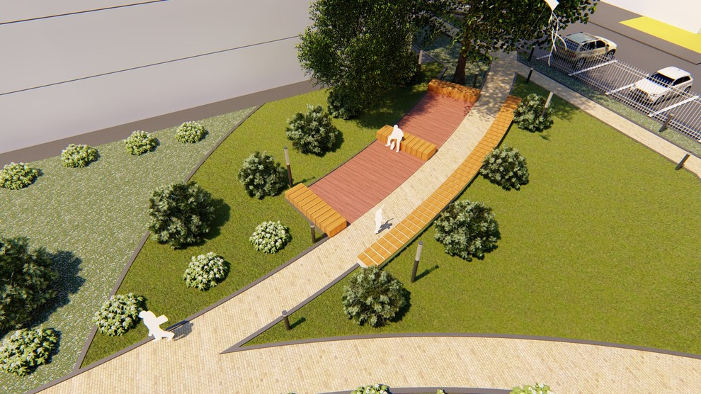 Обложка проекта: Организация зеленых пространств, ул. Шиллера, Тюмень