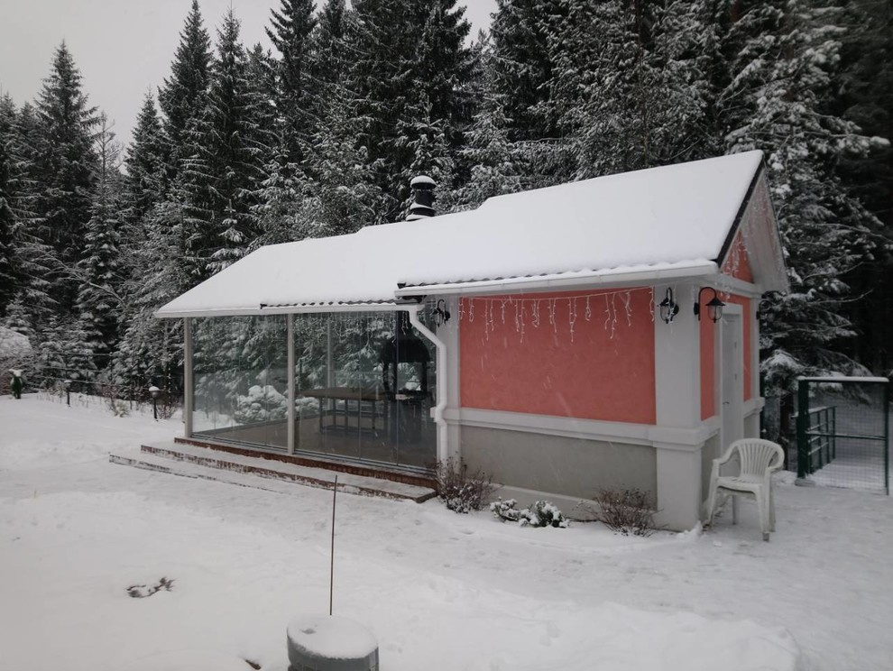 Остекление летней кухни, пос. Сярьги