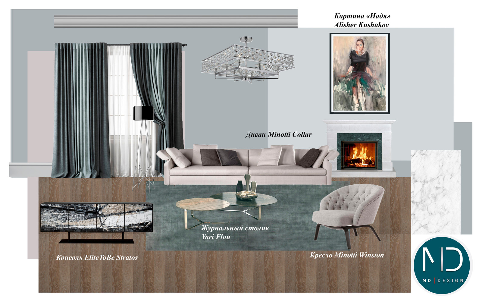 Концепция интерьера квартиры в современном стиле