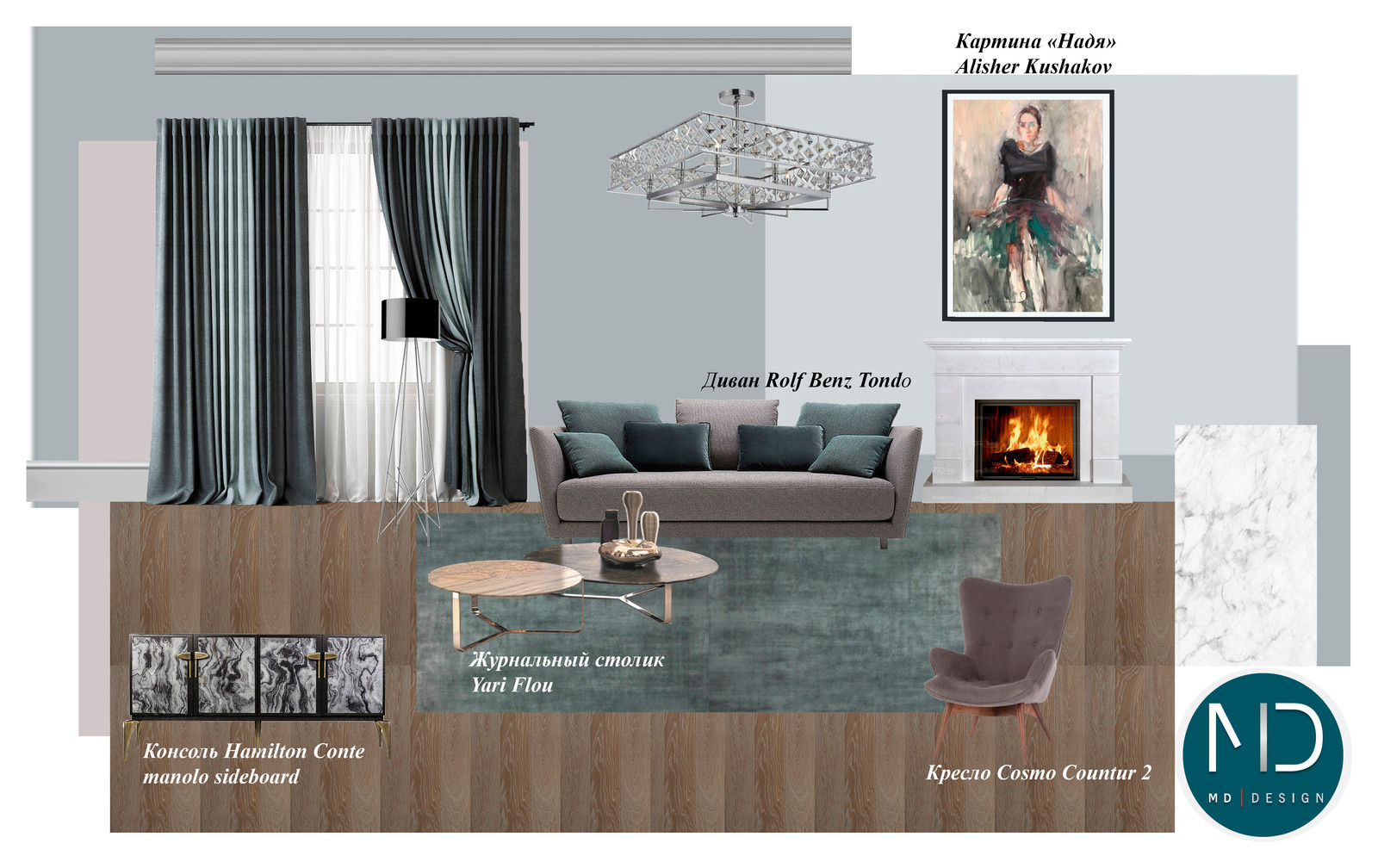 Концепция интерьера квартиры в современном стиле