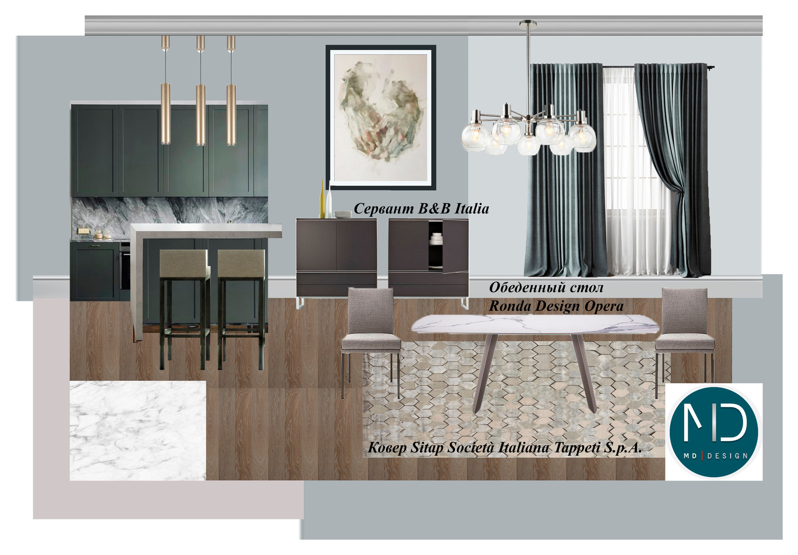 Концепция интерьера квартиры в современном стиле