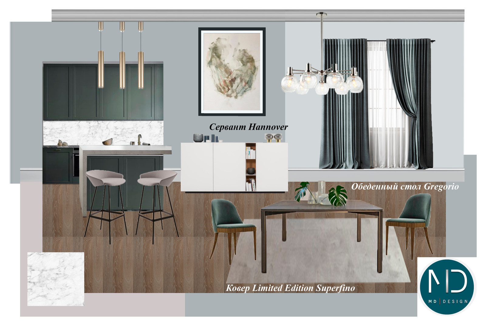 Концепция интерьера квартиры в современном стиле