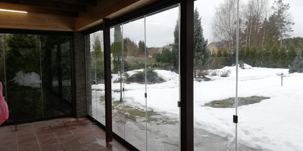 Остекление террасы конструкциями LUMON 7Е и 5.