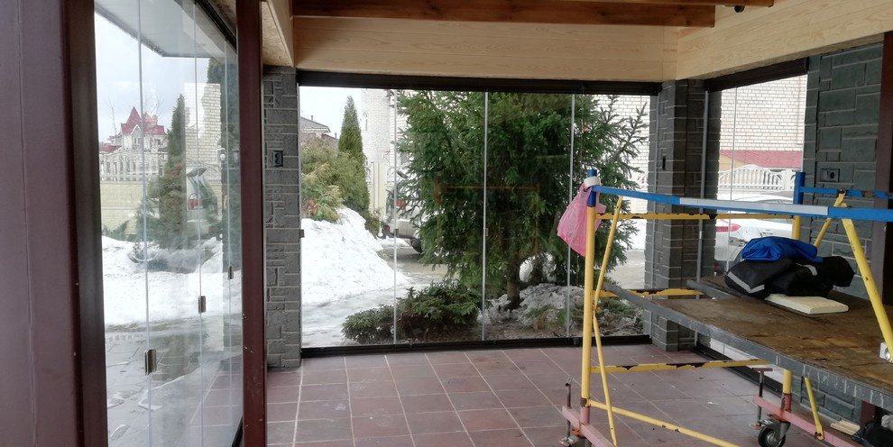 Остекление террасы конструкциями LUMON 7Е и 5.