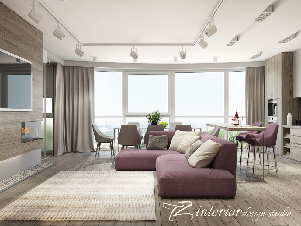 These fresh modern homes catch the eye with their bright accent colors.