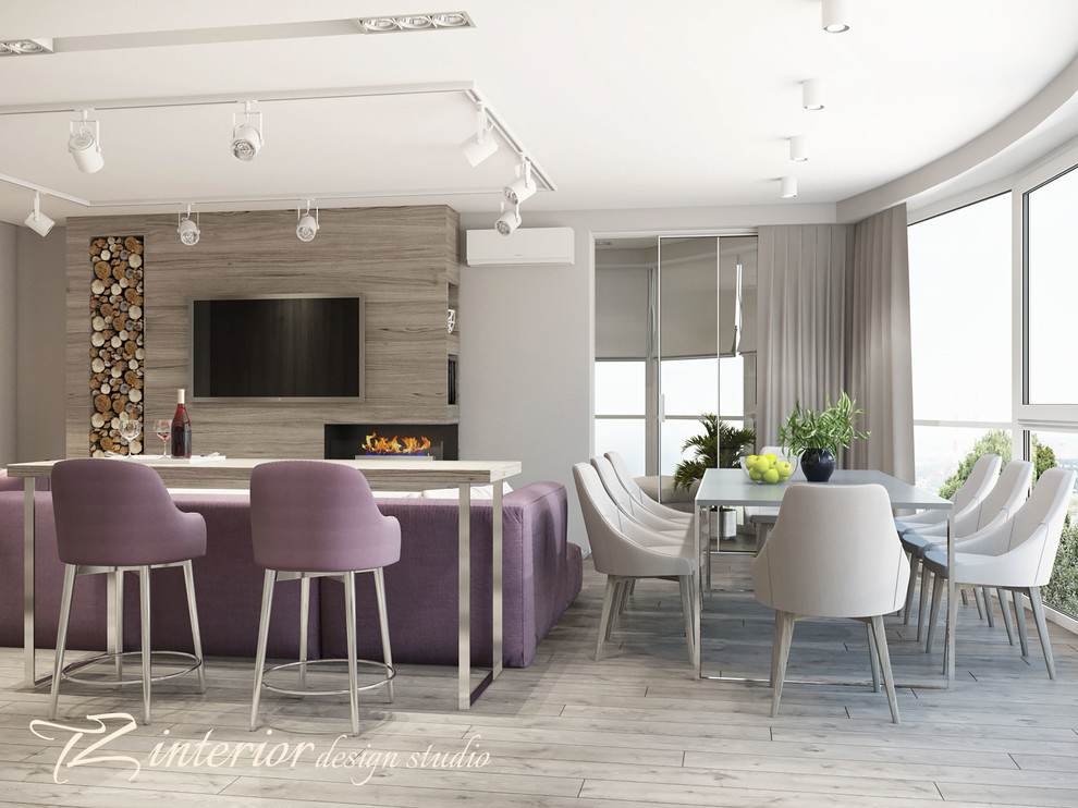 These fresh modern homes catch the eye with their bright accent colors.