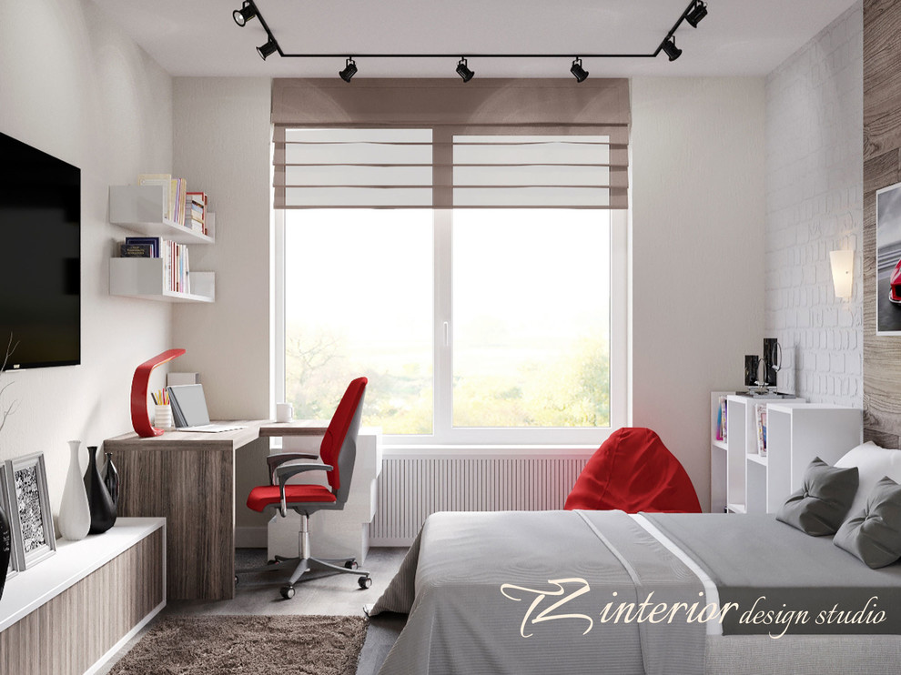 These fresh modern homes catch the eye with their bright accent colors.