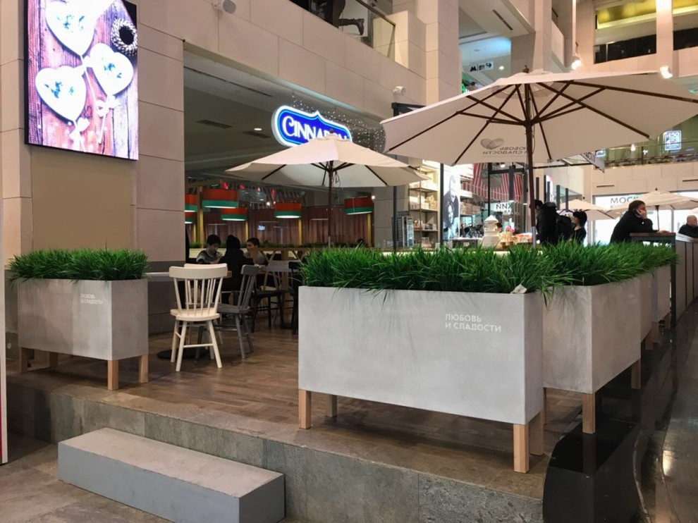 Обложка проекта: Кашпо из бетона в кофейню "Любовь и Сладости" Москва