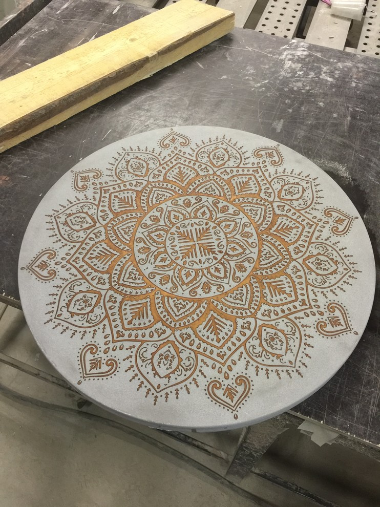 Обложка проекта: Кофейные столики с тиснением узора