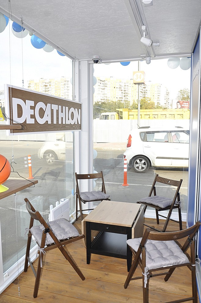 Реализация дизайн-проект магазина-контейнера "Декатлон" в г. Королёв