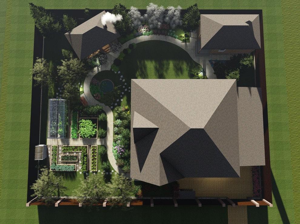 Проект частной территории в поселке Становлянка, Россия