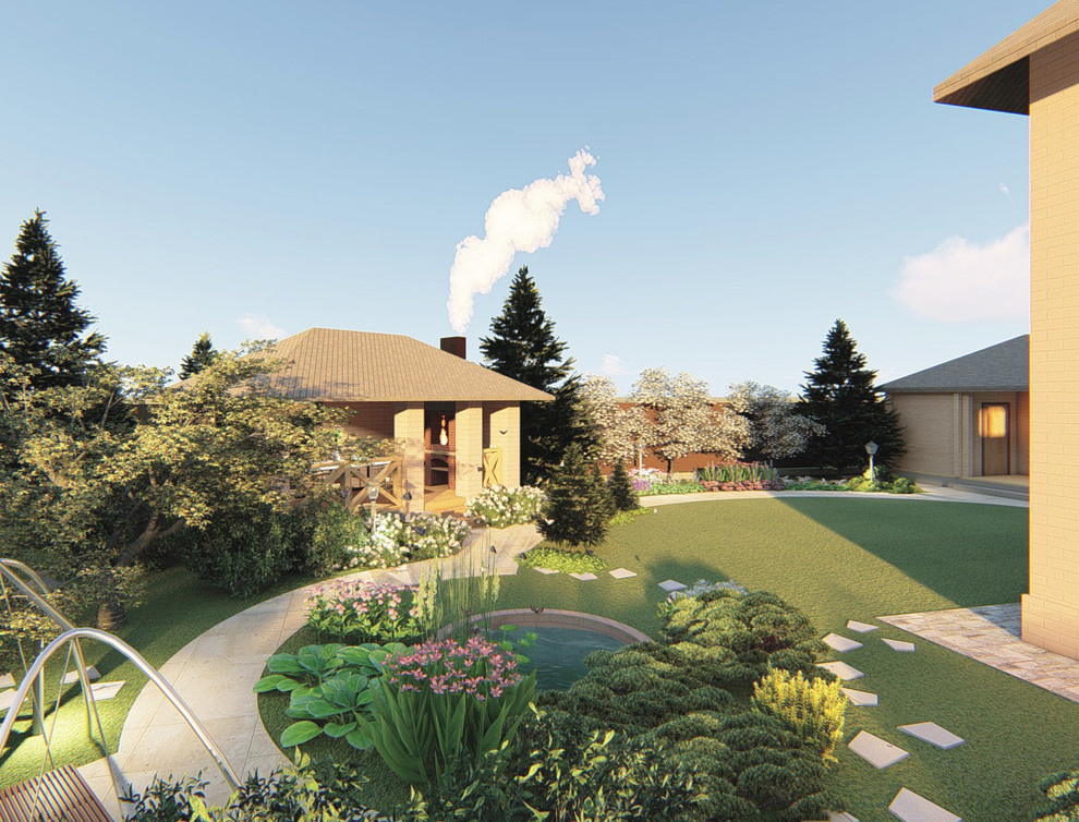 Обложка проекта: Проект частной территории в поселке Становлянка, Россия