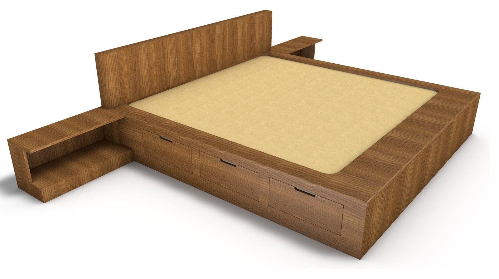 Обложка проекта: Кровать в загородном доме из массива дуб+шпон дуба