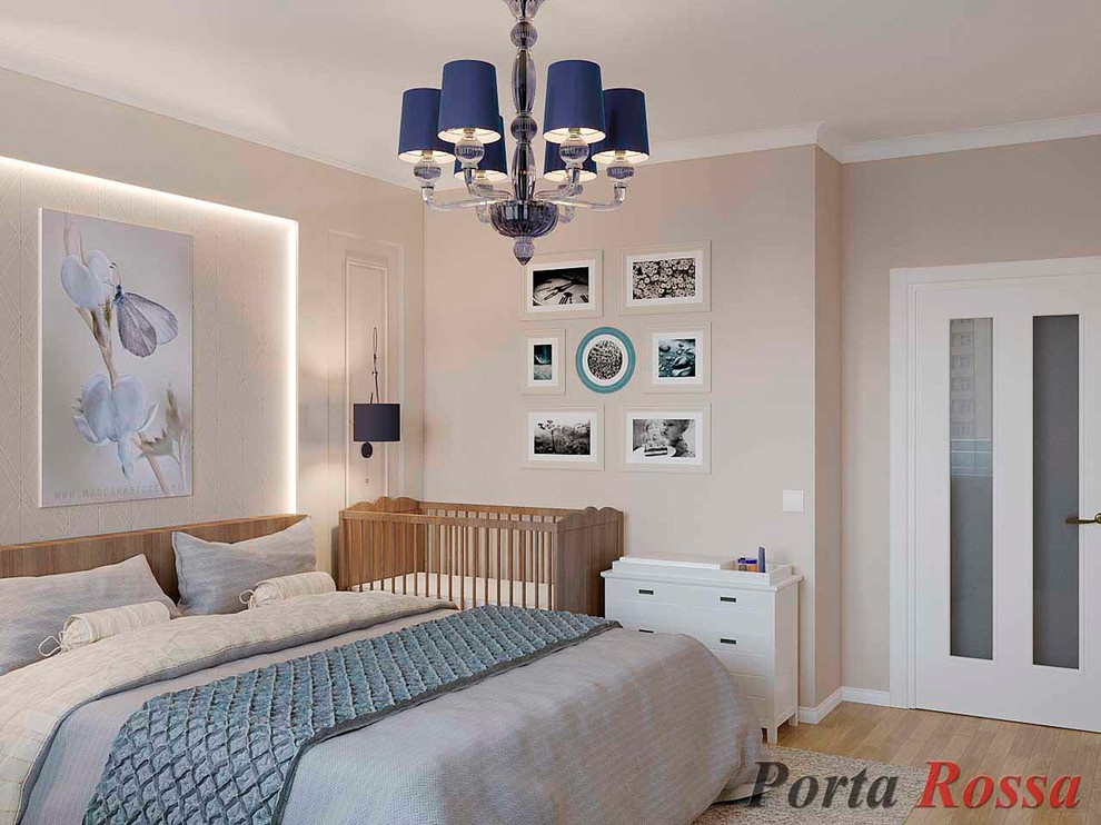 Apartment design in Neoclassical style (98 sq.m)