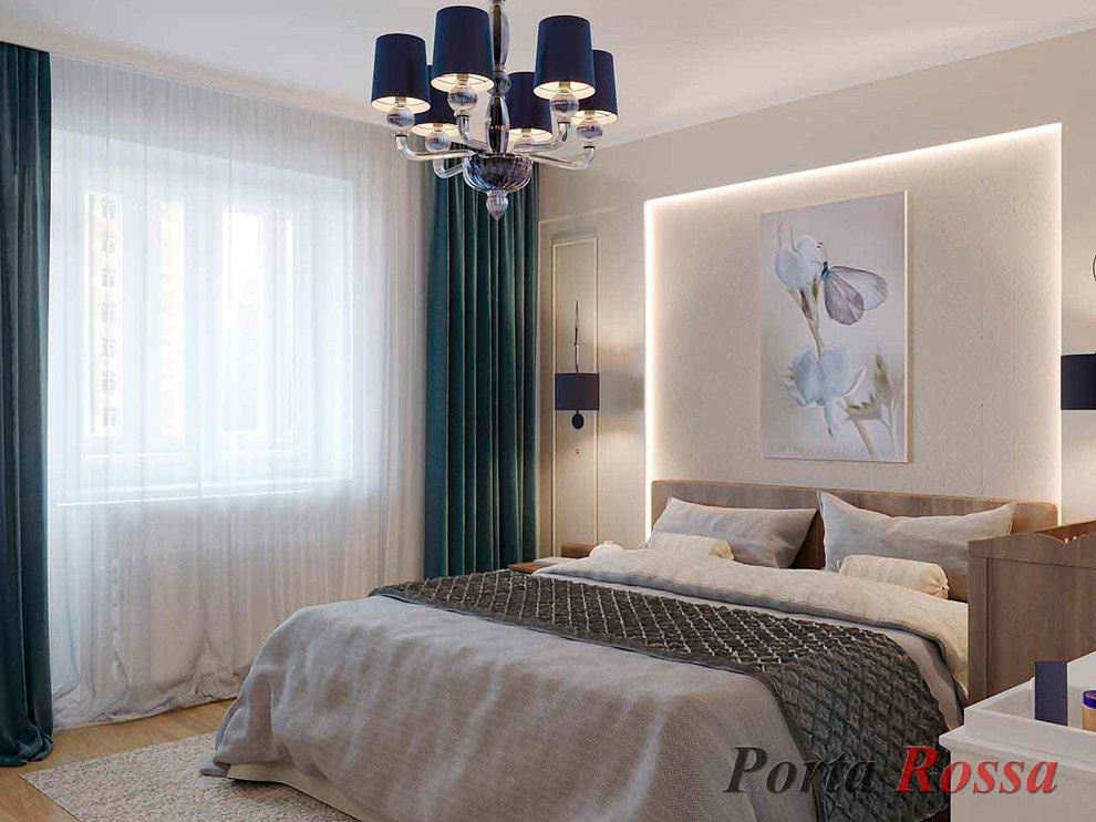 Apartment design in Neoclassical style (98 sq.m)