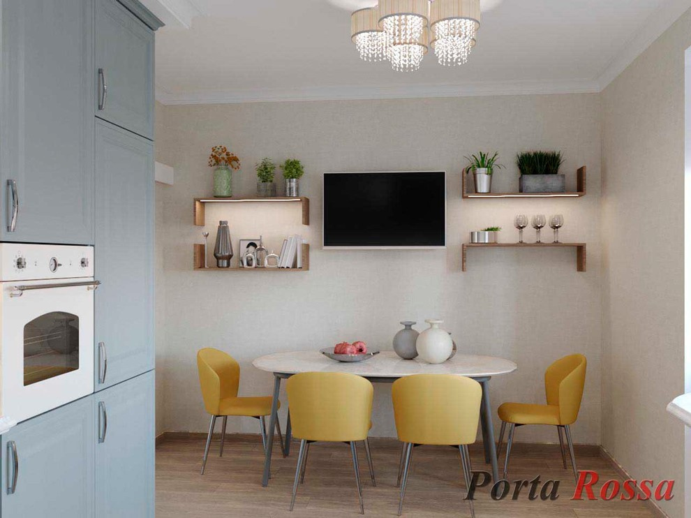 Apartment design in Neoclassical style (98 sq.m)
