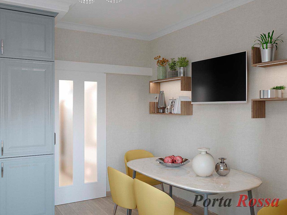 Apartment design in Neoclassical style (98 sq.m)