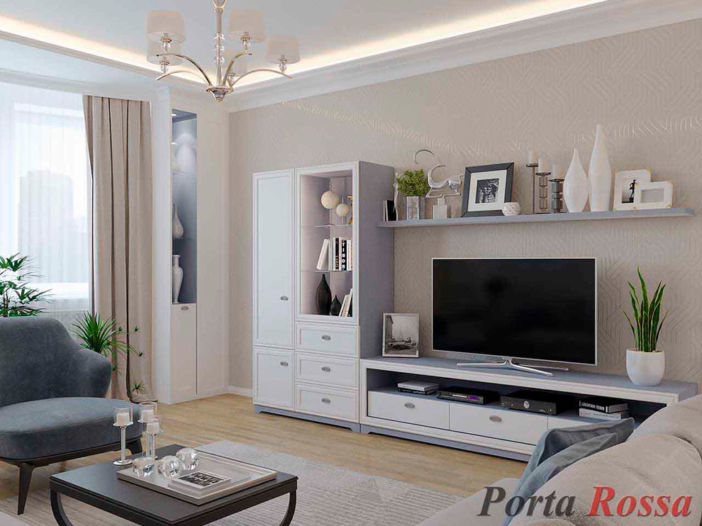 Apartment design in Neoclassical style (98 sq.m)