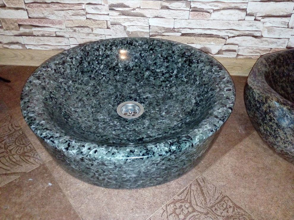 Изготовление раковин из природного камня.