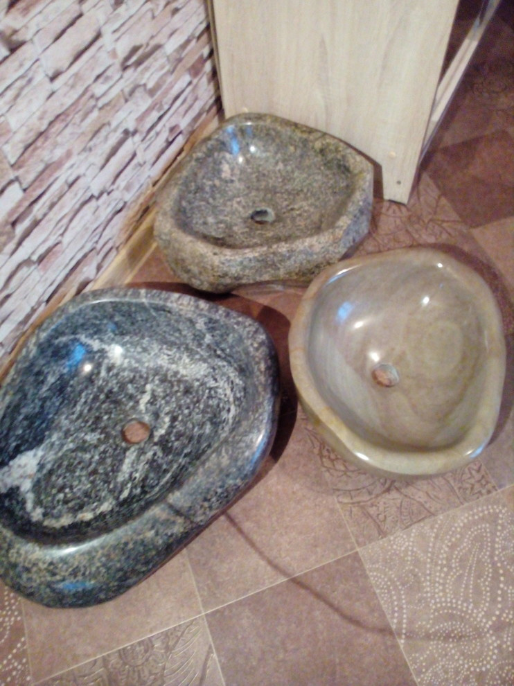 Изготовление раковин из природного камня.