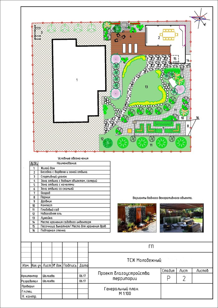Обложка проекта: Ландшафтный проект в поселке Молодежный.