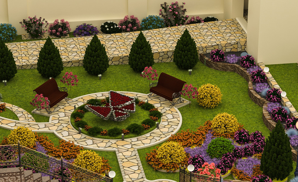 Ландшафтный дизайн двора