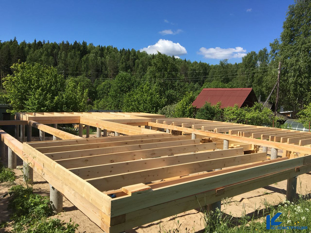 Одноэтажный современнный каркасный дом в Выборге