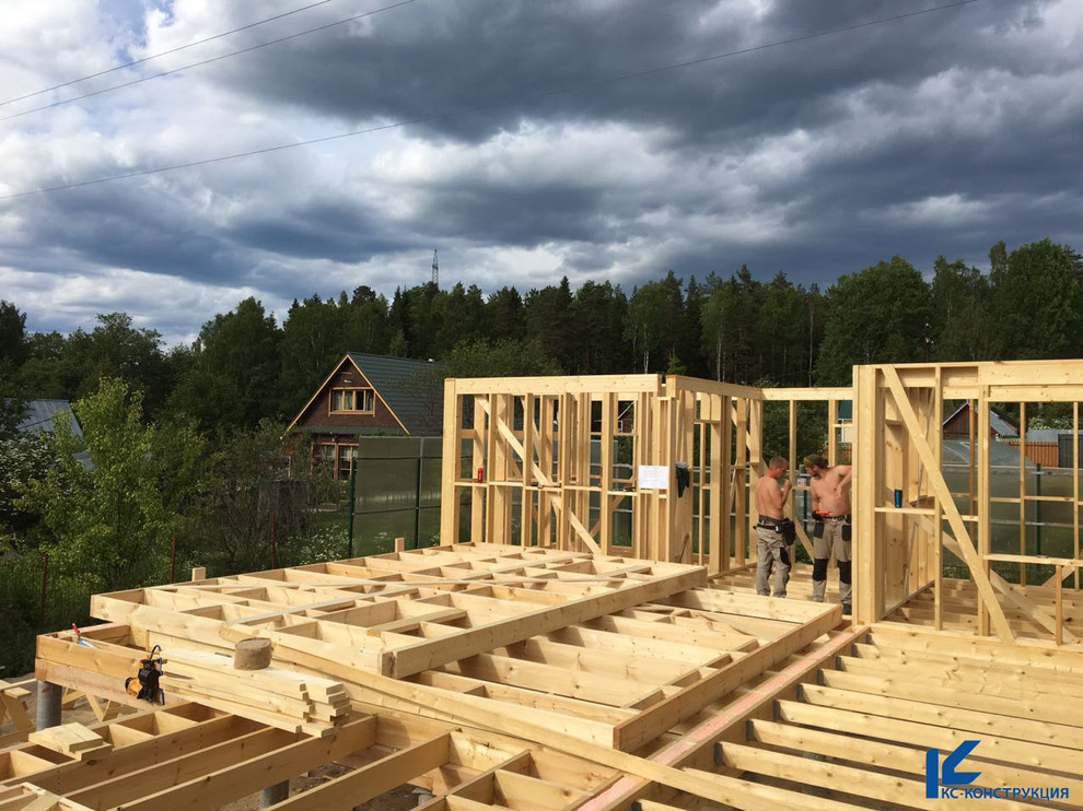 Одноэтажный современнный каркасный дом в Выборге