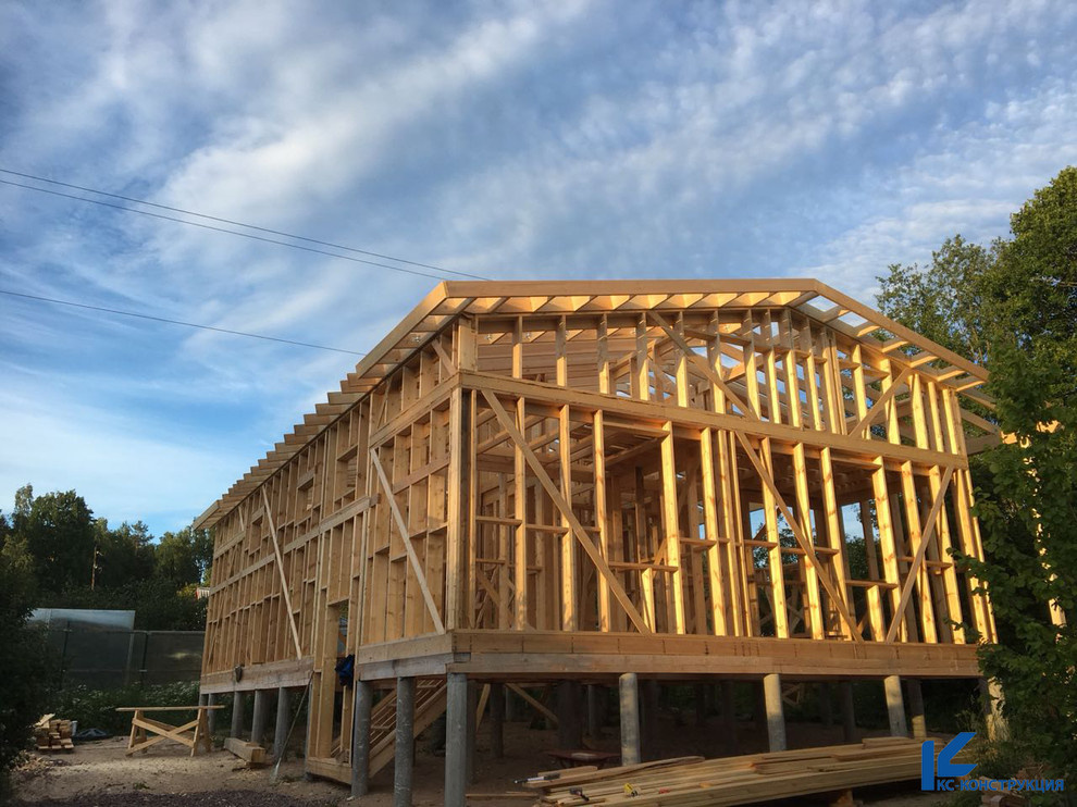 Обложка проекта: Одноэтажный современнный каркасный дом в Выборге