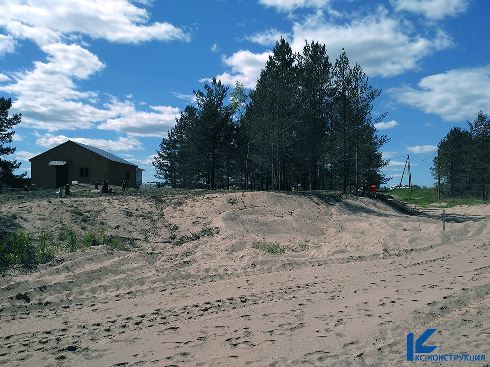 Мелкозаглубленный плитный железобентонный фундамент в Сосново