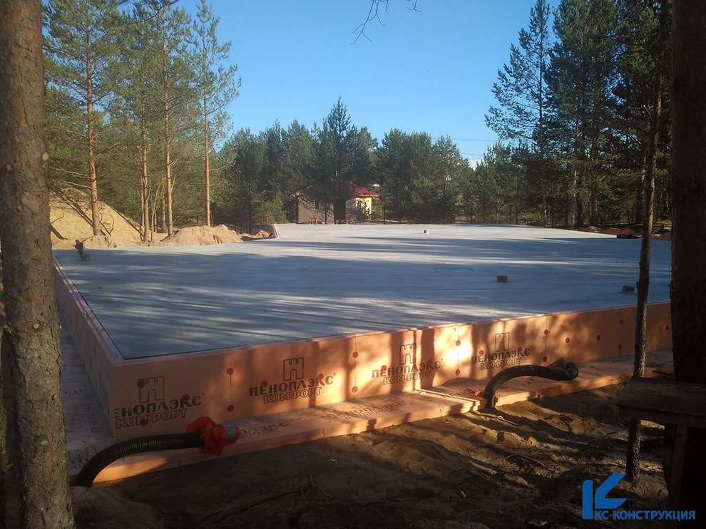 Обложка проекта: Мелкозаглубленный плитный железобентонный фундамент в Сосново