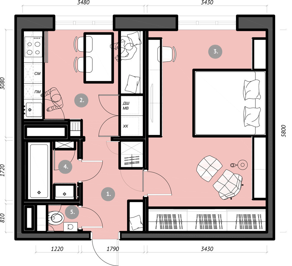 Квартира для молодой девушки