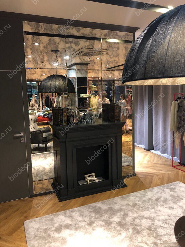 Портал биокамина из ясени по индивидуальному проекту