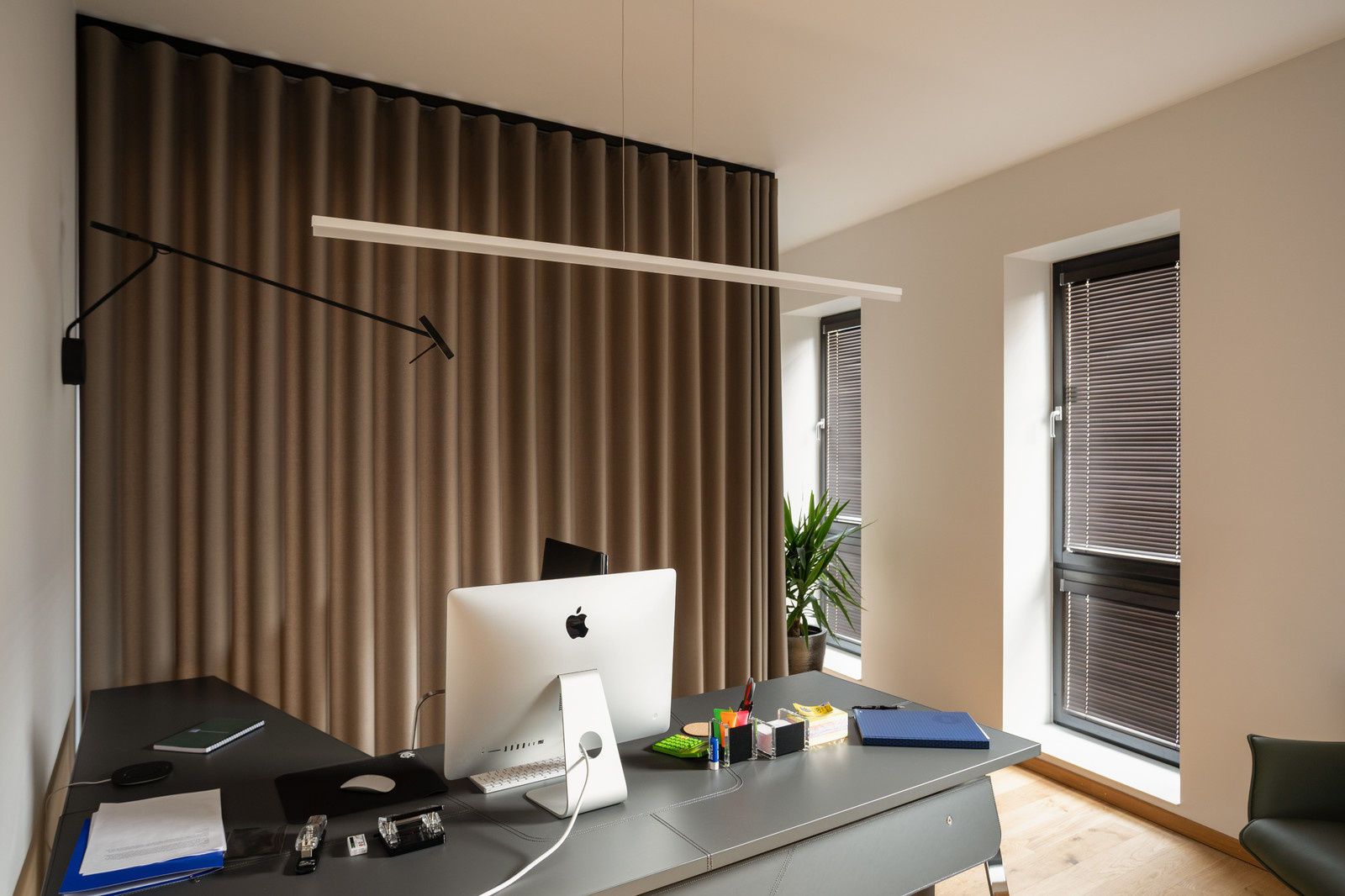 The modern office in the beautiful business city area.