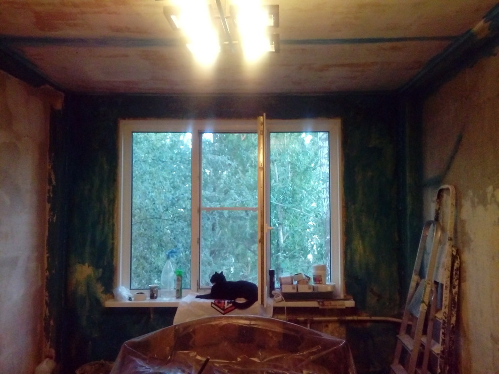 Комната умной девушки "было" гидроизоляция наружной стены