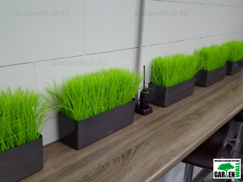 Искусственная трава в озеленение интерьера