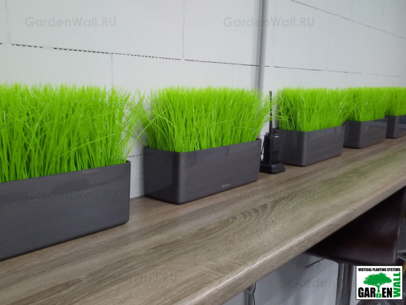 Искусственная трава в озеленение интерьера